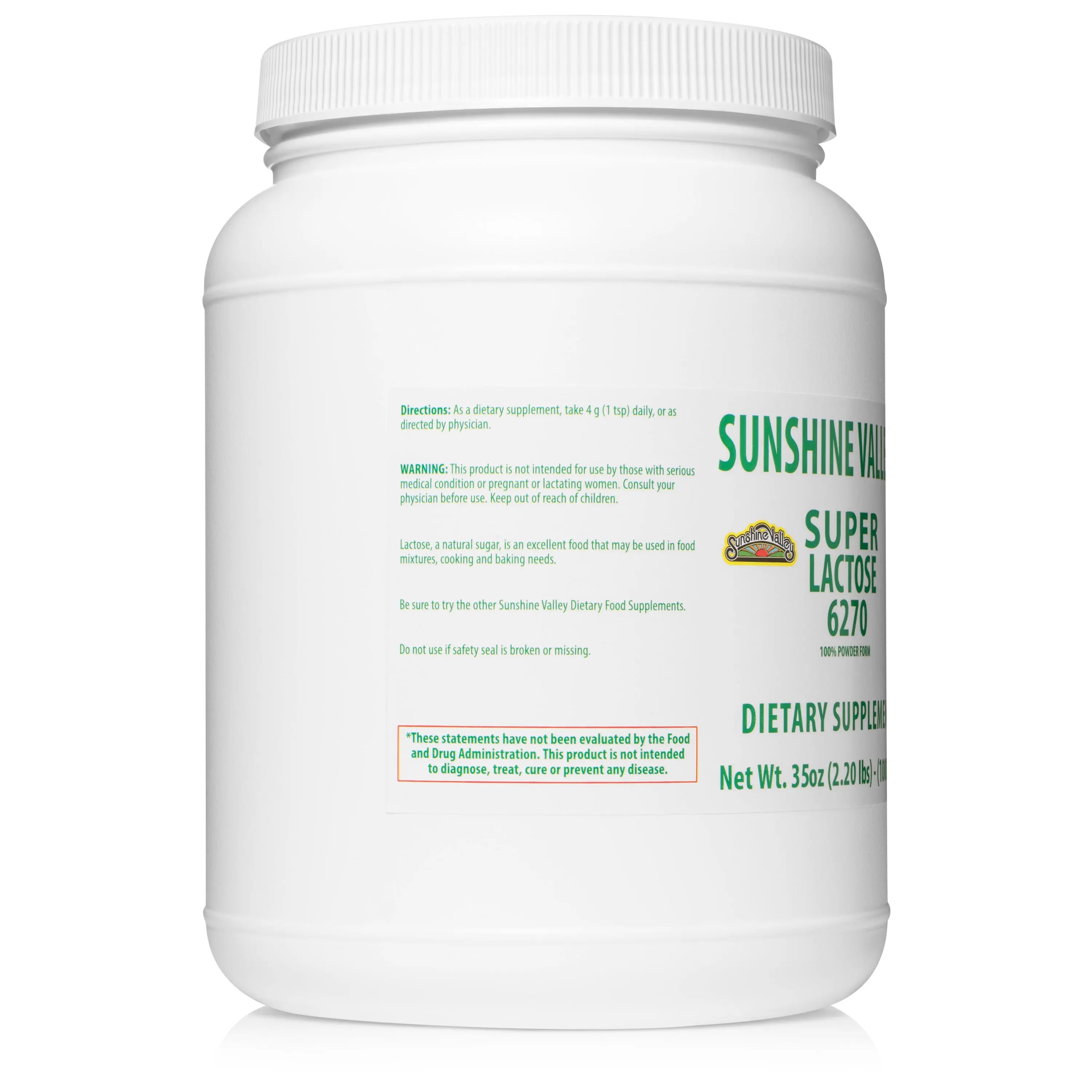 Super Lactose 6270 Dietary Supplement Powder – 35 oz (1 KILO) Sunshine Valley